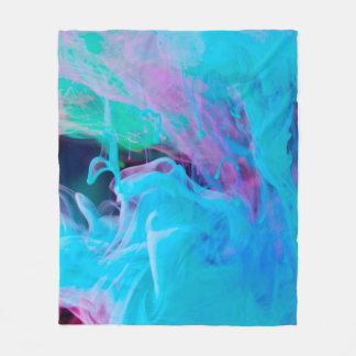 inks in waterabstract, acrylic, art, artistic, bac フリースブランケット