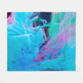 inks in waterabstract, acrylic, art, artistic, bac フリースブランケット (正面(横))