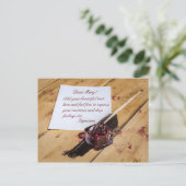 Inkstand、Quill、および紙のカスタマイズ ポストカード (スタンド正面)