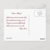 Inkstand、Quill、および紙のカスタマイズ ポストカード (裏面)