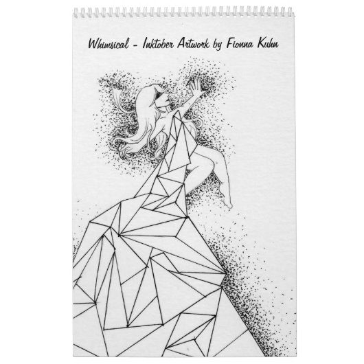 - InktoberのアートワークFionna Kuhn著お洒落 カレンダー (カバー)