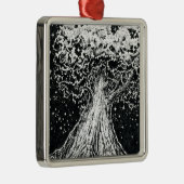 Inktober 2018日8 – 星空の木 メタルオーナメント (右)