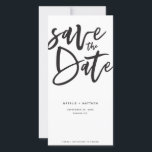 Inkyスクリプトの日付の保存 セーブザデート<br><div class="desc">inkyスクリプト日付をモノクロ保存する日付結婚式招待状。白黒だが背景色は変更できる。</div>