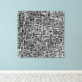 Inky十字線 – 黒の上に白 キャンバスプリント (インサイチュ (ウッドフロア))