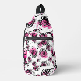 Inky花びらのシームレスなパターン スリングバッグ