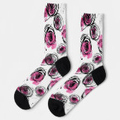 Inky花びらのシームレスなパターン ソックス (左)
