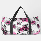 Inky花びらのシームレスなパターン ダッフルバッグ (裏面)