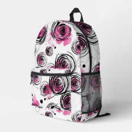 Inky花びらのシームレスなパターン プリントバックパック