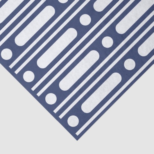 Inky Blue 1 Bone Inlay Dot Border Decoupage Paper 薄葉紙 (詳細)