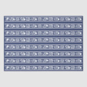 Inky Blue 1 Bone Inlay Floral Border Decoupage  薄葉紙 (正面)