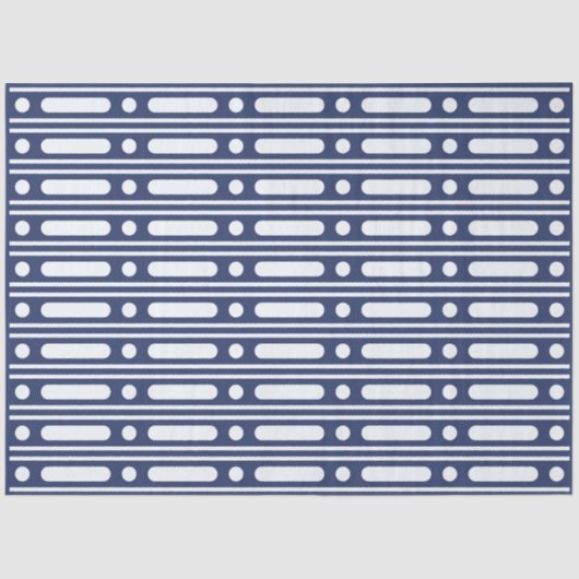 Inky Blue 1 Done Inlay Dot Border Decoupage Paper 薄葉紙 (正面)