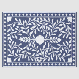 Inky Blue 1 Traditional Blue Bone Inlay Decoupage  薄葉紙