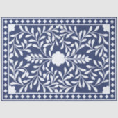 Inky Blue 1 Traditional Bone Inlay Decoupage Paper 薄葉紙 (正面)