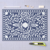 Inky Blue 1 Traditional Bone Inlay Decoupage Paper 薄葉紙 (クラフト)