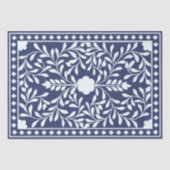 Inky Blue 1 Traditional Bone Inlay Decoupage Paper 薄葉紙 (正面)