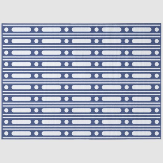 Inky Blue 2 Bone Inlay Dots Decoupage 薄葉紙 (正面)