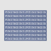 Inky Blue 2 Bone Inlay Floral Border Decoupage 薄葉紙 (正面)