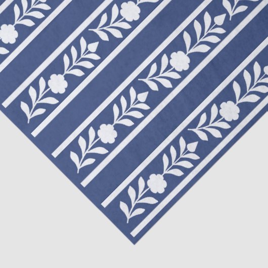 Inky Blue 2 Floral Bone Inlay decoupage 薄葉紙 (詳細)