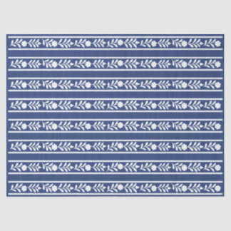 Inky Blue 2 Floral Bone Inlay decoupage 薄葉紙