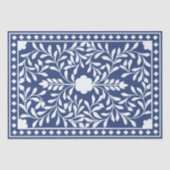 Inky Blue 2 Traditional Bone Inlay Decoupage Paper 薄葉紙 (正面)