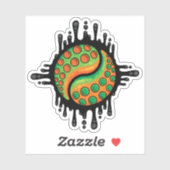 Inky Octopus Tentacle Yin Yang Symbol シール (シート)