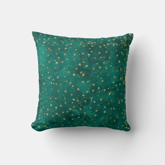 Inky Stars Throw Pillow クッション (正面)