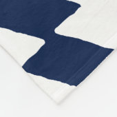 Inky Triangles – ダークブルーの白001744 フリースブランケット (角)