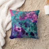 Inky Waterカラー抽象芸術コズミック絵画カラー クッション (ブランケット)