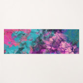 Inky Waterカラー抽象芸術コズミック絵画カラー ヨガマット (正面(横))