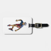 Inline Skater Cool Retro Rollerblading ラゲッジタグ (正面横)