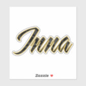 Inna black gold Lettering Aufkleber Sticker シール (シート)