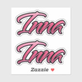 Inna faded pink Aufkleber Sticker Stickerset シール (シート)