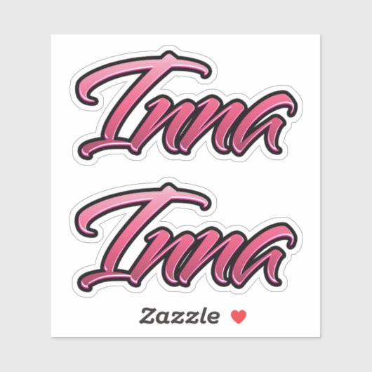 Inna faded pink Aufkleber Sticker Stickerset シール (シート)