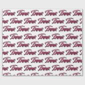 Inna faded pink personalisiertes Geschenkpapier ラッピングペーパー (フラット)