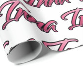 Inna faded pink personalisiertes Geschenkpapier ラッピングペーパー (ロールコーナー)
