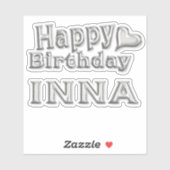 Inna Happy Birthday silver Aufkleber Sticker シール (シート)