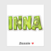 Inna Name Kiwi Design Aufkleber Sticker シール (シート)