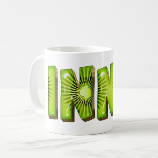 Inna Name Kiwi Style Tasse Teetasse Kaffeetasse コーヒーマグカップ (正面左)