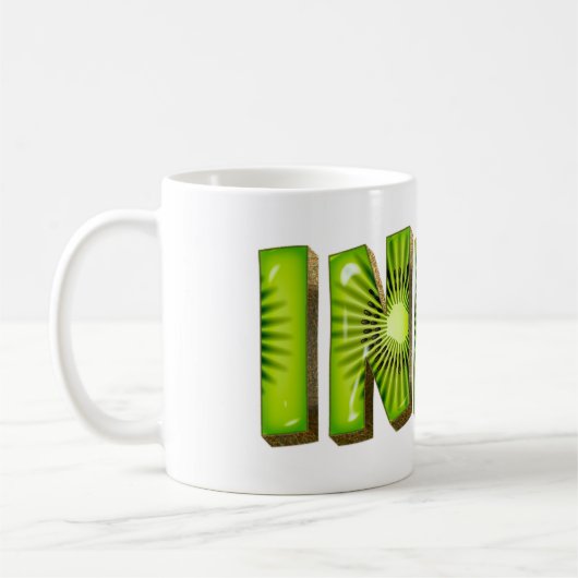 Inna Name Kiwi Style Tasse Teetasse Kaffeetasse コーヒーマグカップ (左)