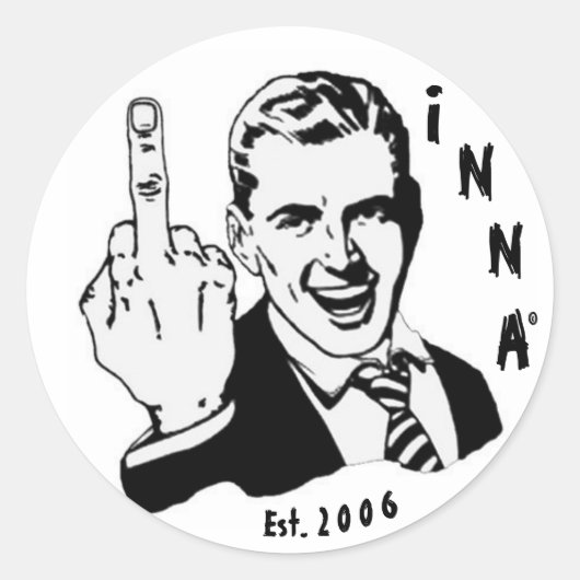 INNA Sticker "INNAfinga" ラウンドシール (正面)