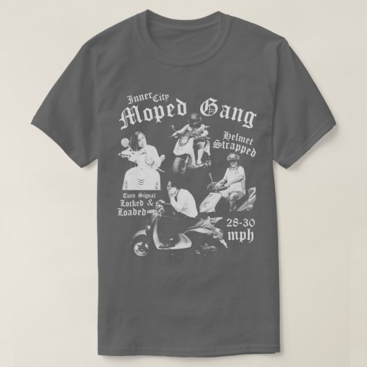 Inner City Moped集団は本当にハードコアのmoped bi用 Tシャツ (デザイン正面)