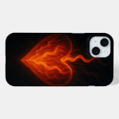 Inner Fire – Glowing Heart Aesthetic iPhone Case Case-Mate iPhoneケース (裏面 (横))