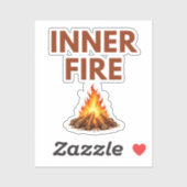 Inner Fire Minimal Flame Vinyl Sticker シール (シート)