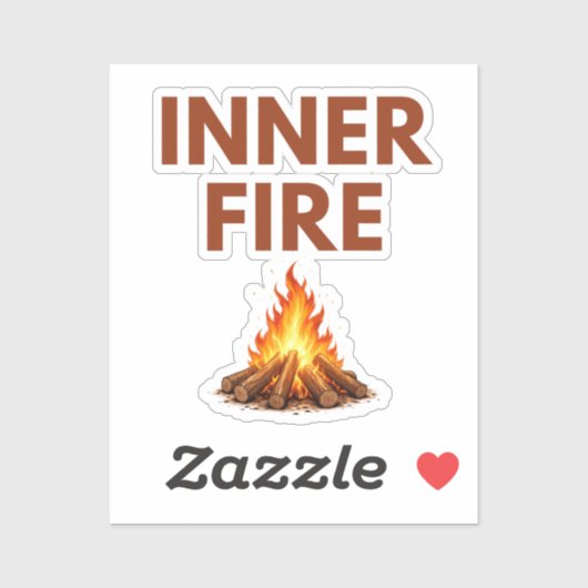 Inner Fire Minimal Flame Vinyl Sticker シール (シート)