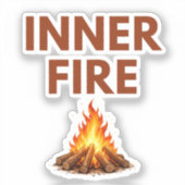 Inner Fire Minimal Flame Vinyl Sticker シール (正面)