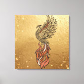 Inner Fire Phoenix Boho Wall Art | Phoenix Rising キャンバスプリント (正面)