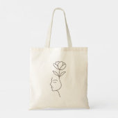  Inner Growth – Minimalist Bloom Tote トートバッグ (裏面)