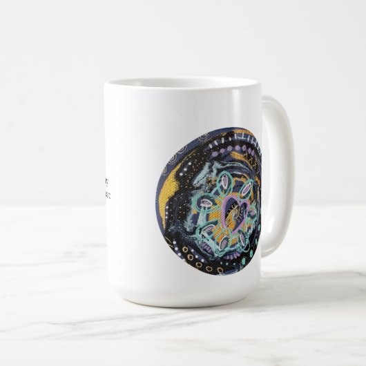 Inner Knowing Mantra Mug with Prayer Portal コーヒーマグカップ (正面右)