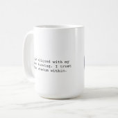 Inner Knowing Mantra Mug with Prayer Portal コーヒーマグカップ (正面左)