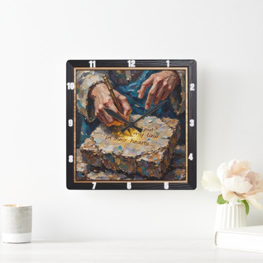 Inner Law: Time To Transform スクエア壁時計 (ホーム)